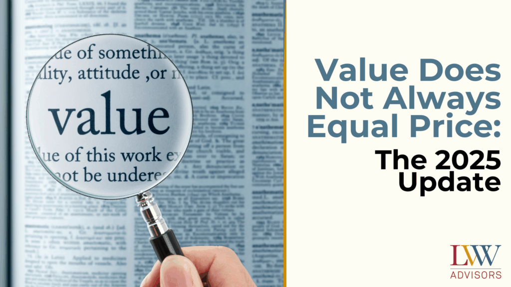 Stock photo of magnifying glass over word Value