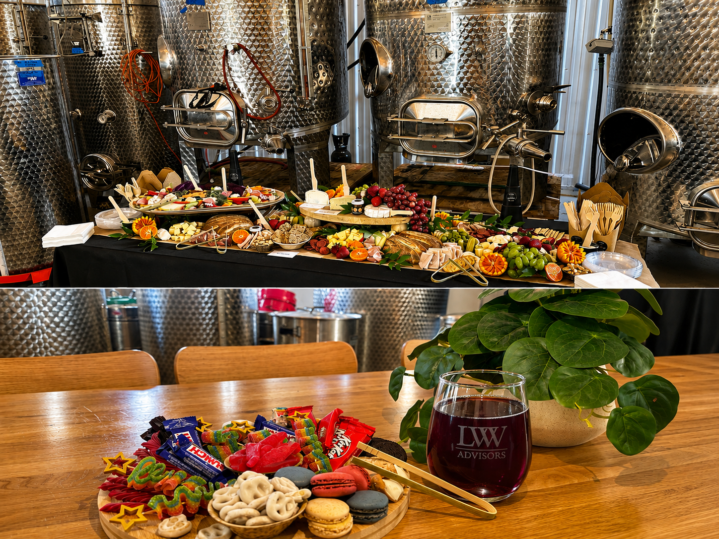 picture of wine glass and charcuterie
